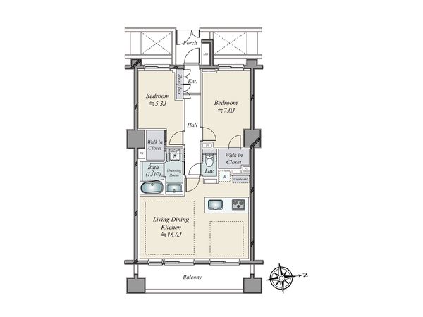 ディアナコート恵比寿 間取図(平面図) 間取図(平面図)