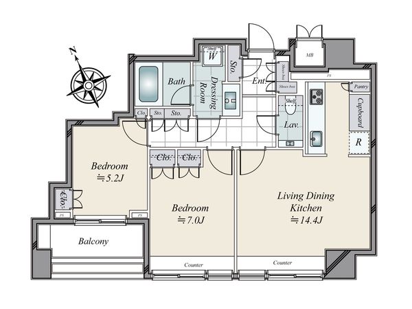 グランスイート麻布台ヒルトップタワー 間取図(平面図)