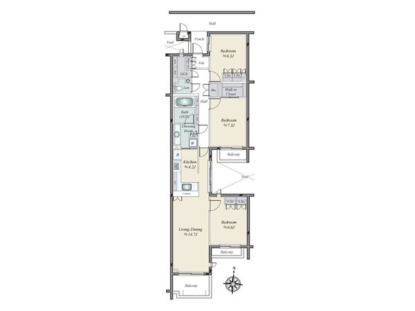 目黒デュープレックス 間取図(平面図)