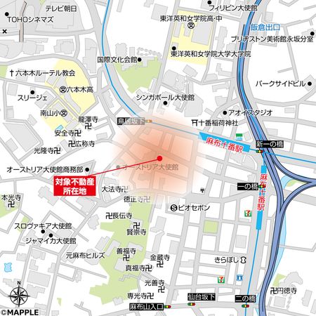 ウィン麻布十番ハラビル 地図 ウィン麻布十番ハラビル 地図