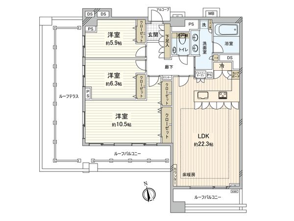 アクシアフォレスタ麻布 間取図(平面図)