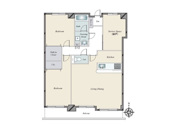 朝日広尾マンション 間取図(平面図)