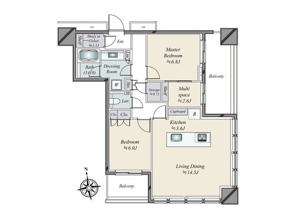 WORLD TOWER RESIDENCE 間取図(平面図) WORLD TOWER RESIDENCE 間取図(平面図)