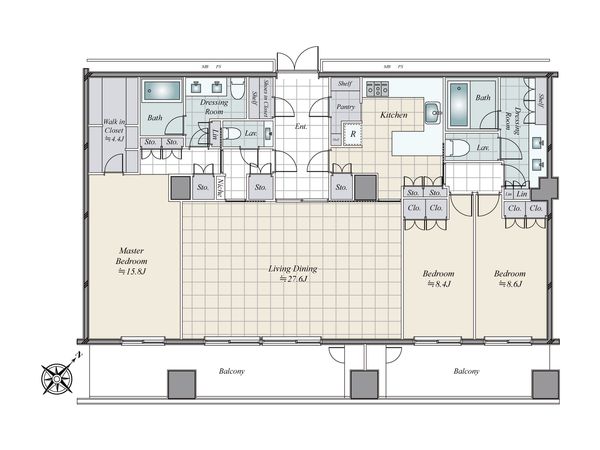 アークヒルズ仙石山 レジデンス 間取図(平面図) アークヒルズ仙石山 レジデンス 間取図(平面図)