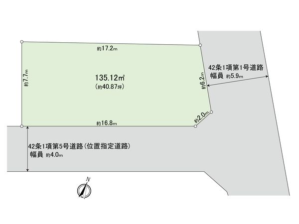 南町3丁目 土地 区画図