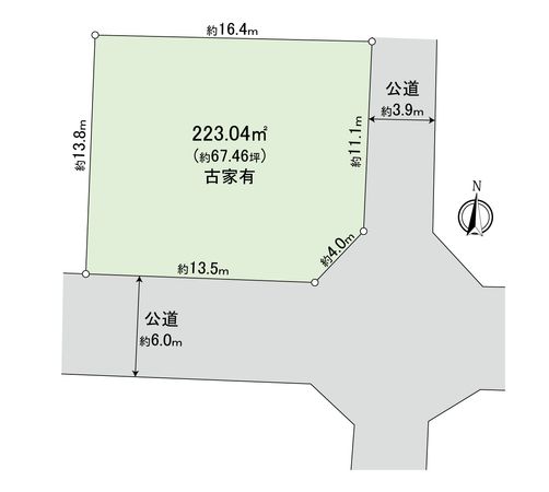 大宮台2丁目土地(古家有) 区画図 大宮台2丁目土地(古家有) 区画図