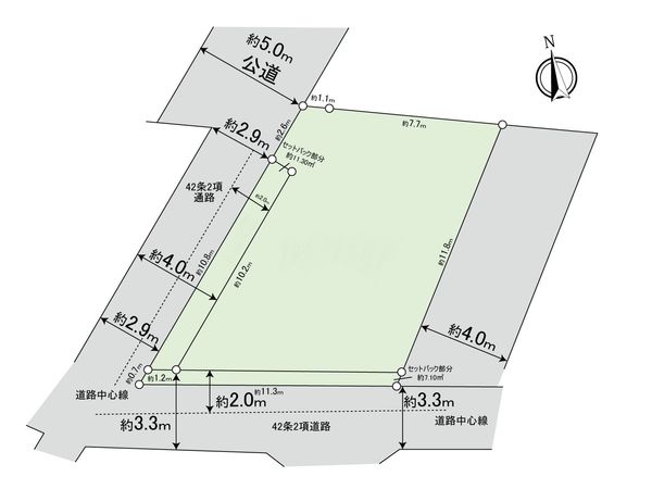 貝塚町土地(古家有) 区画図