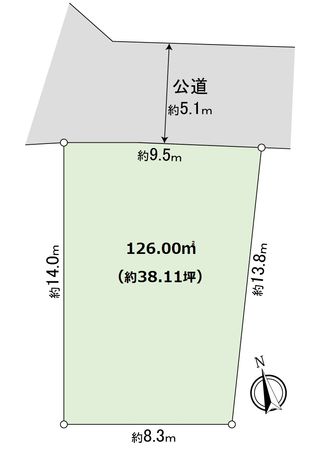 小倉台5丁目土地(古家有) 区画図