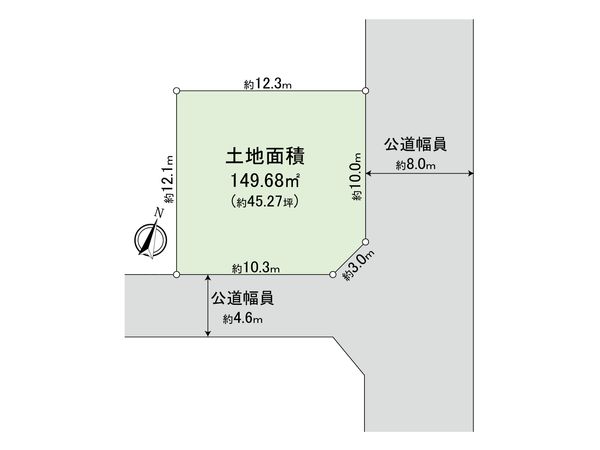 祐光4丁目土地(古家有) 区画図 祐光4丁目土地(古家有) 区画図