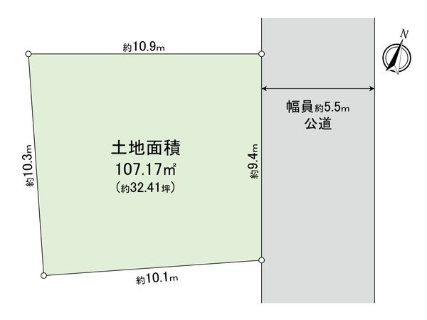 本町1丁目土地(古家有) 区画図 区画図