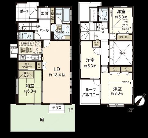 幸町1丁目戸建 間取図(平面図) 幸町1丁目戸建 間取図(平面図)