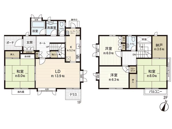 国分寺台中央4丁目 戸建 間取図(平面図) 国分寺台中央4丁目 戸建 間取図(平面図)