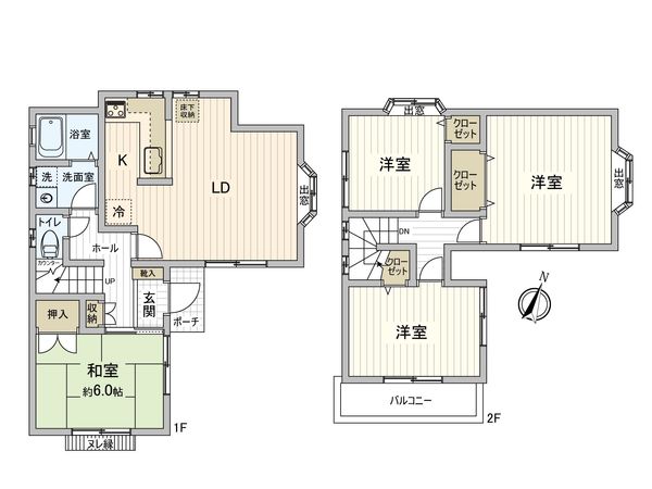 あすみが丘東2丁目 戸建 間取図(平面図) あすみが丘東2丁目 戸建 間取図(平面図)