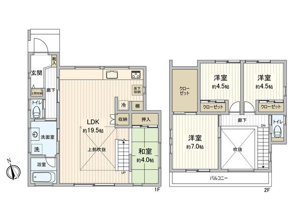 金親町 戸建 間取図(平面図) 金親町 戸建 間取図(平面図)