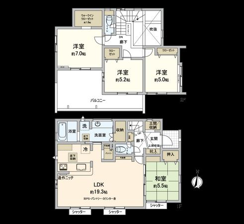 星久喜町新築戸建2号棟 間取図(平面図)