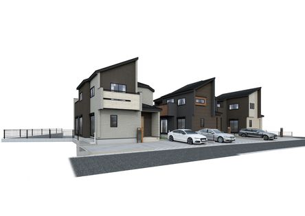 星久喜町新築戸建2号棟 外観パース図 星久喜町新築戸建2号棟 外観パース図