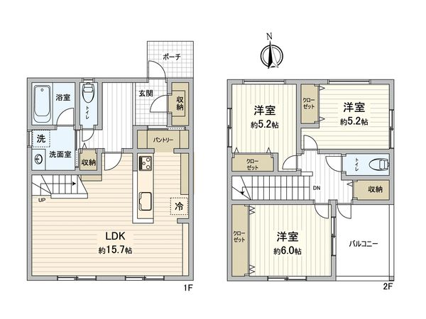 おゆみ野南4丁目 新築戸建 間取図(平面図) 間取図(平面図)