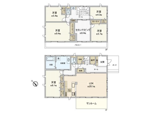 浜野町 戸建 間取図(平面図)