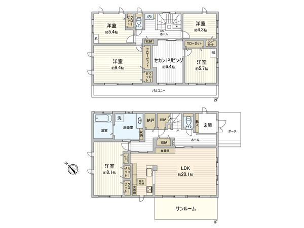 浜野町 戸建 間取図(平面図)