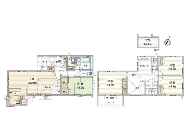 千城台南3丁目 戸建 間取図(平面図) 千城台南3丁目 戸建 間取図(平面図)