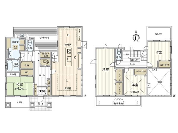 おゆみ野中央3丁目 戸建 間取図(平面図) おゆみ野中央3丁目 戸建 間取図(平面図)