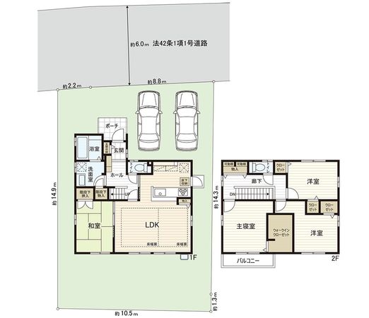 高田町戸建 間取図(平面図) 間取図(平面図)