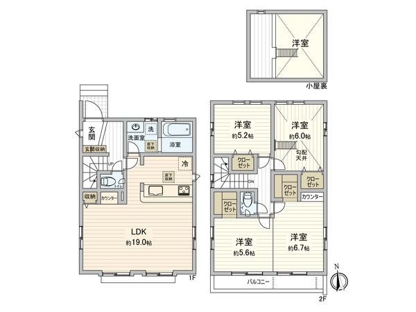 大宮台5丁目戸建 間取図(平面図)