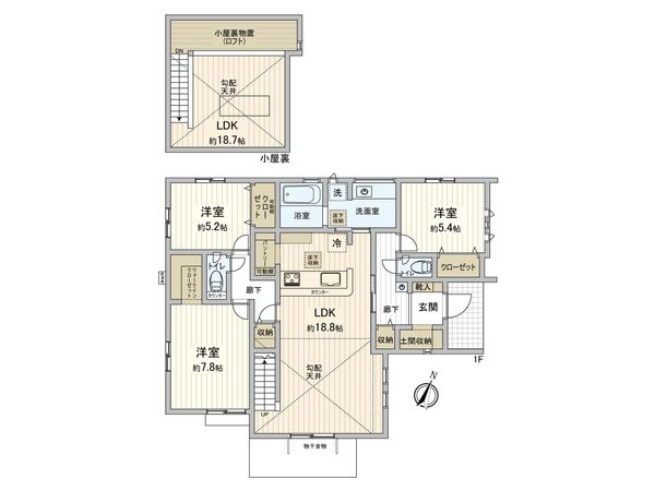 桜木2丁目 新築戸建 間取図(平面図) 間取図(平面図)