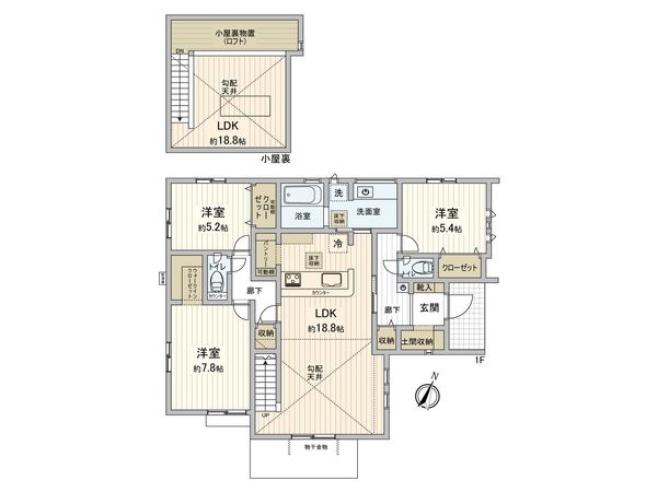 桜木2丁目 新築戸建 間取図(平面図) 桜木2丁目 新築戸建 間取図(平面図)