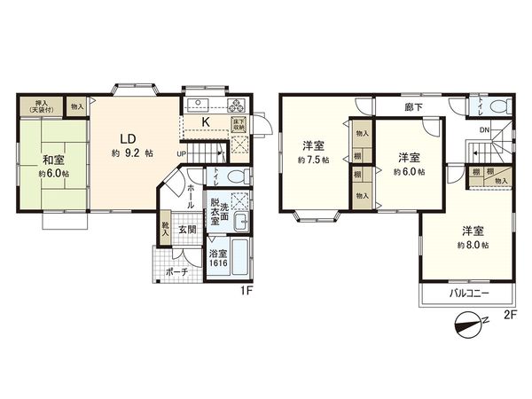 若松町戸建 間取図(平面図) 若松町戸建 間取図(平面図)