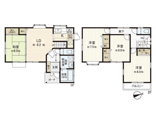 若松町戸建 間取図(平面図) 若松町戸建 間取図(平面図)