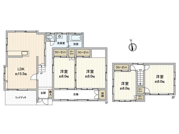 若松町 戸建 間取図(平面図) 若松町 戸建 間取図(平面図)