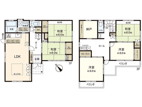 矢作町戸建 間取図(平面図) 矢作町戸建 間取図(平面図)