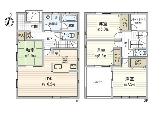 蘇我3丁目 新築戸建6号棟 間取図(平面図) 蘇我3丁目 新築戸建6号棟 間取図(平面図)