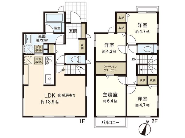 小倉台7丁目戸建 間取図(平面図)