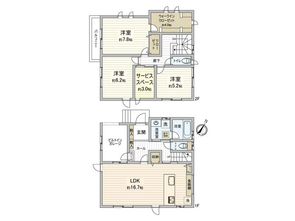 ちはら台東1丁目戸建 間取図(平面図)