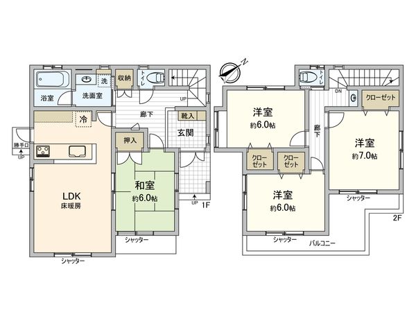 栗山戸建 間取図(平面図) 栗山戸建 間取図(平面図)