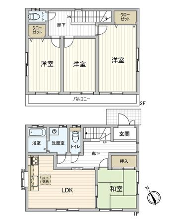 南久保3丁目 戸建 間取図(平面図) 間取図(平面図)