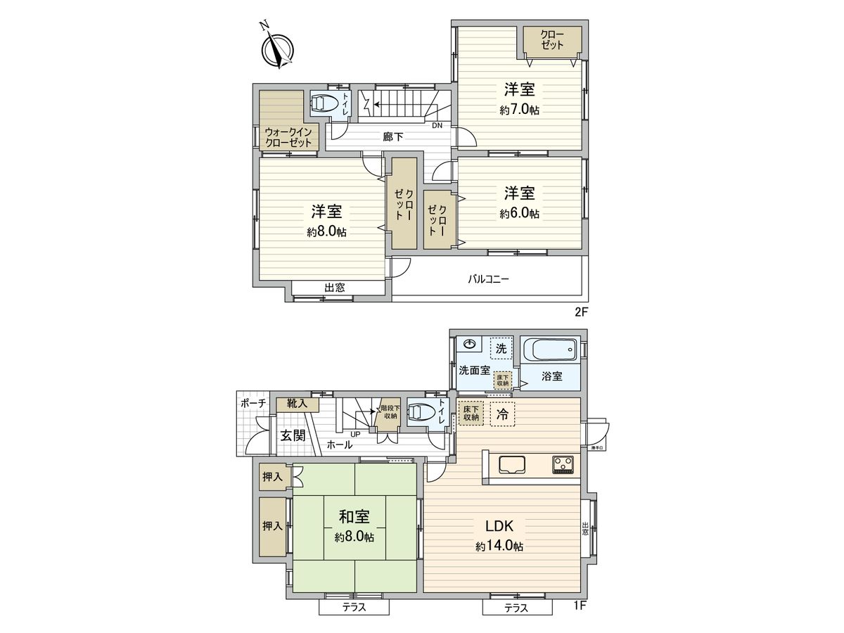 白旗3丁目 戸建 間取図(平面図) 間取図(平面図)