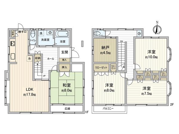 南生実町 戸建 間取図(平面図)