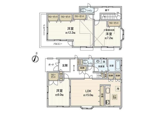 小仲台9丁目 戸建 間取図(平面図) 小仲台9丁目 戸建 間取図(平面図)