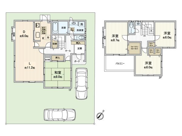 季美の森南2丁目 戸建 間取図(平面図) 季美の森南2丁目 戸建 間取図(平面図)