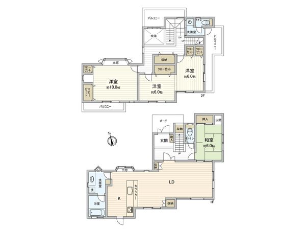 おゆみ野中央1丁目 戸建 間取図(平面図) おゆみ野中央1丁目 戸建 間取図(平面図)