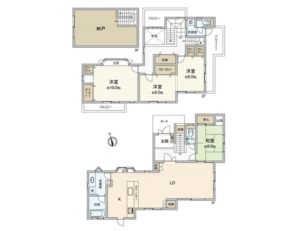 おゆみ野中央1丁目 戸建 間取図(平面図)