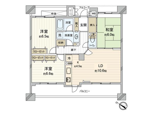 ダイアパレスパレッティア 間取図(平面図)