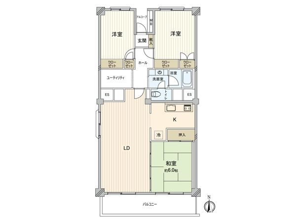 千葉ガーデンタウン C棟 間取図(平面図)