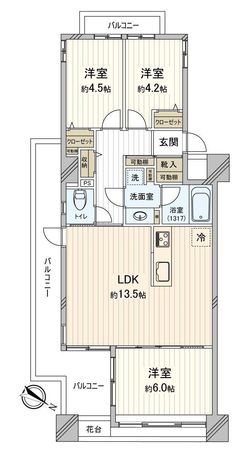 千葉本町スカイマンション 間取図(平面図)