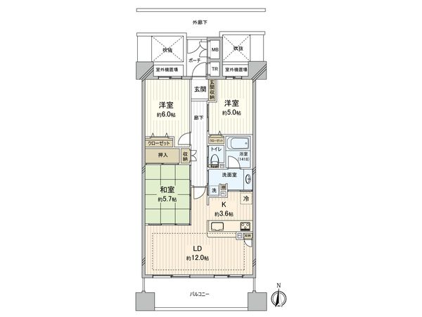 オーベル千葉ステイト 間取図(平面図) オーベル千葉ステイト 間取図(平面図)