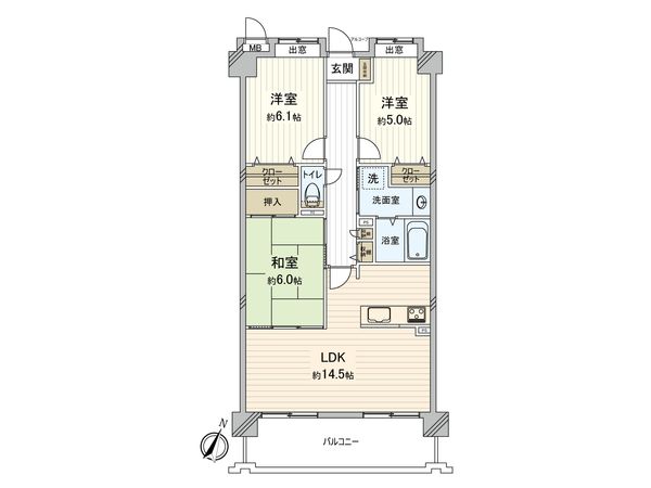 ヴェラハイツ青葉の森公園 間取図(平面図) 間取図(平面図)