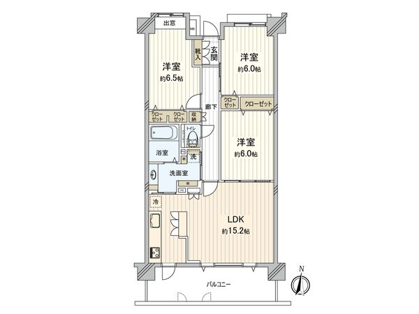 ロータリーパレス千葉パークサイドヒルズ 間取図(平面図)